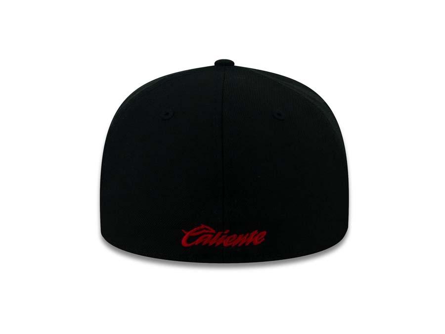 Xolos de Tijuana New Era Liga MX 59FIFTY 5950 Fitted Cap Hat Team Color Black Crown/Visor Red/Black/White Logo