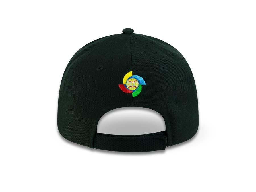 Mexico New Era WBC 9FORTY 940 Adjustable Cap Hat Team Color Black Crown/Visor Green/White/Red Logo