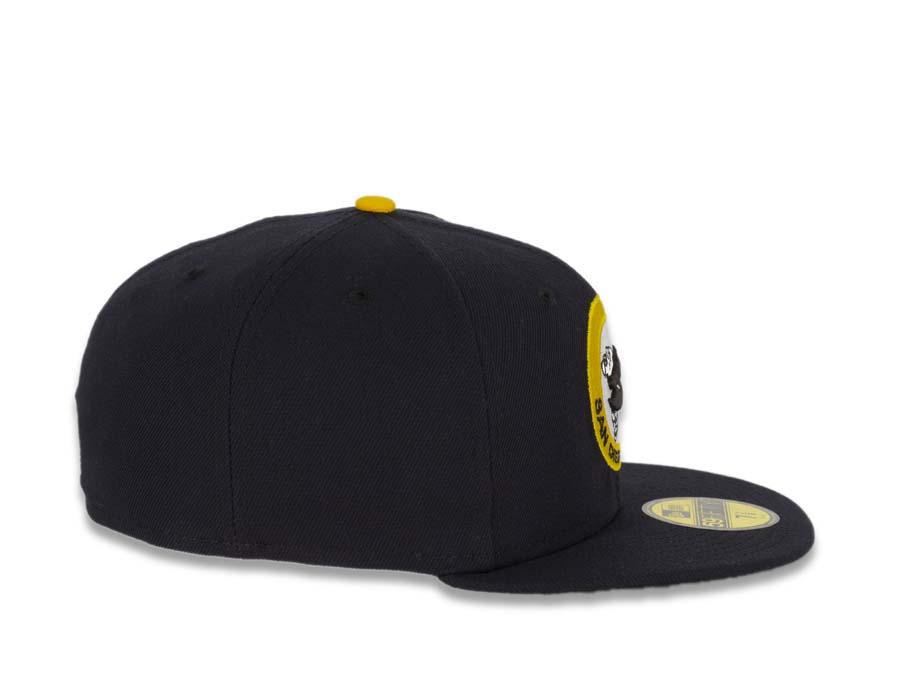 San Diego Padres New Era MLB 59Fifty 5950 Fitted Cap Hat Navy Crown/Visor Brown/White/Gold Friar Logo