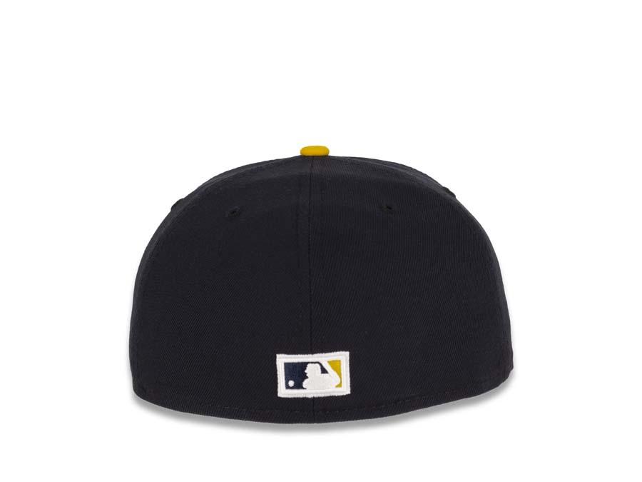 San Diego Padres New Era MLB 59Fifty 5950 Fitted Cap Hat Navy Crown/Visor Brown/White/Gold Friar Logo