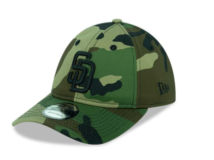 San Diego Padres New Era MLB 9TWENTY 920 Adjustable Cap Hat Camo Crown/Visor Black Logo