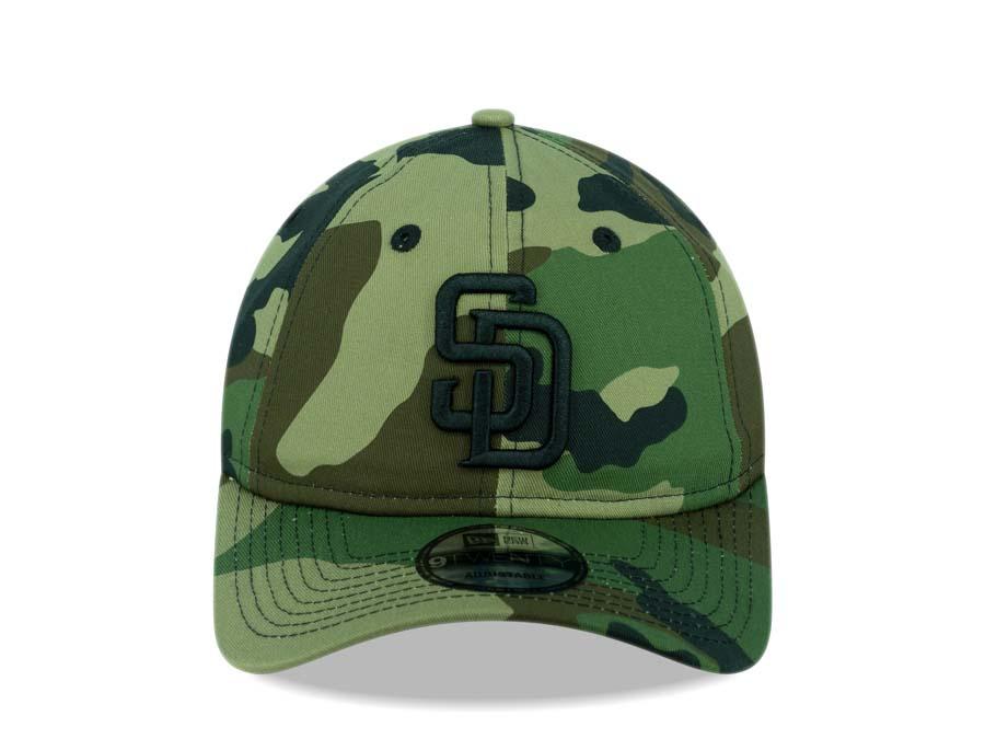 San Diego Padres New Era MLB 9TWENTY 920 Adjustable Cap Hat Camo Crown/Visor Black Logo