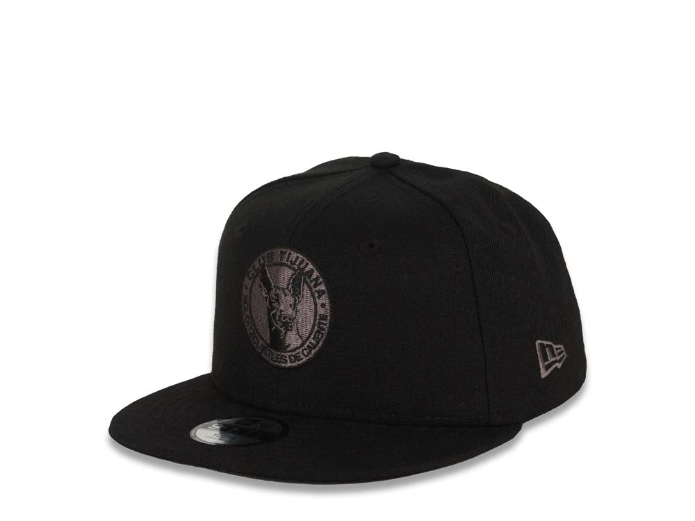 (Youth) Xolos de Tijuana New Era Liga MX 9FIFTY 950 Kid Snapback Cap Hat Black Crown/Visor Dark Gray/Black Chihuahua Logo