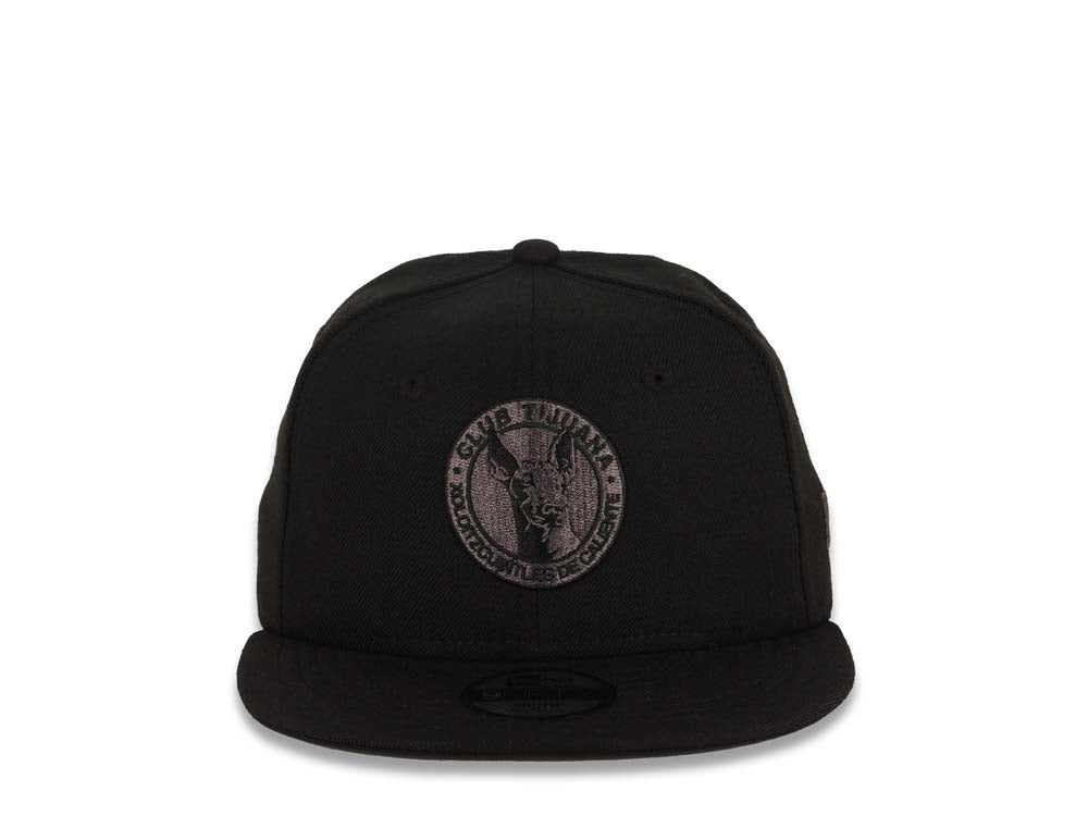 (Youth) Xolos de Tijuana New Era Liga MX 9FIFTY 950 Kid Snapback Cap Hat Black Crown/Visor Dark Gray/Black Chihuahua Logo