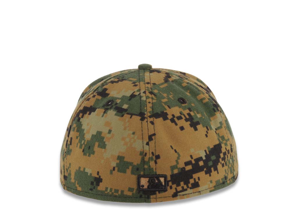 Chicago Cubs New Era MLB 59FIFTY 5950 Fitted Cap Hat Digital Camo Crown/Visor Black Logo