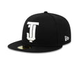 Toros de Tijuana New Era LMB 59FIFTY 5950 Fitted Cap Hat Black Crown/Visor White "TJ" Logo
