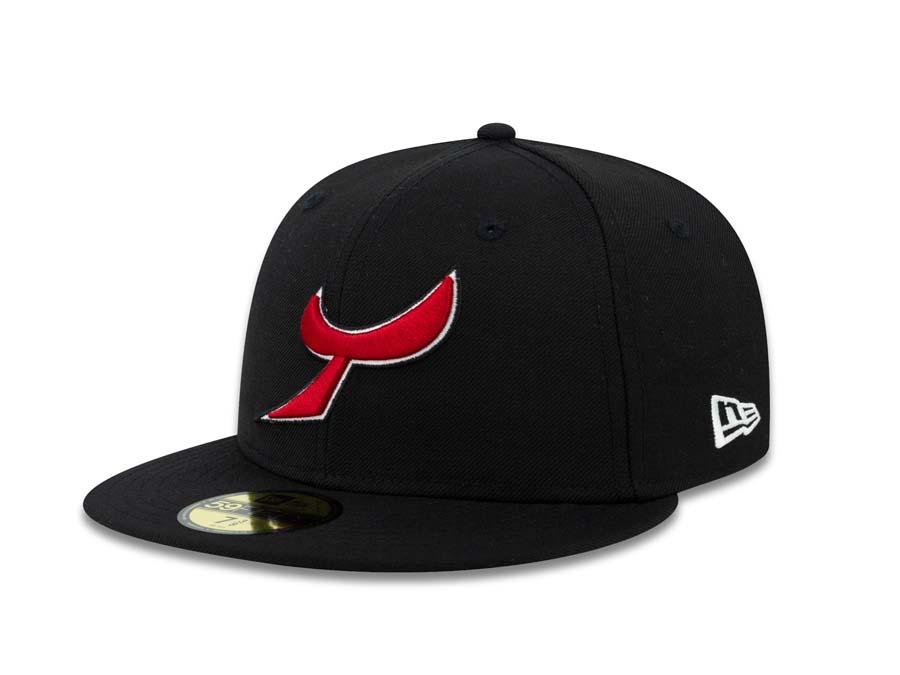 Tijuana Toros New Era LMB 59FIFTY 5950 Fitted Cap Hat Black Crown/Visor Red/White ??úT??Ñ Logo
