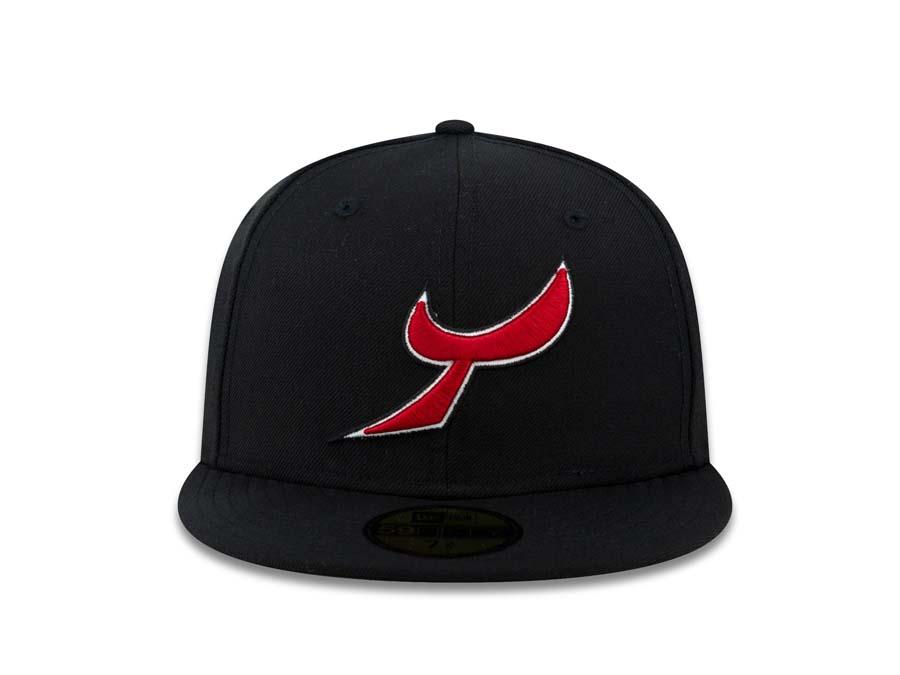 Tijuana Toros New Era LMB 59FIFTY 5950 Fitted Cap Hat Black Crown/Visor Red/White ??úT??Ñ Logo