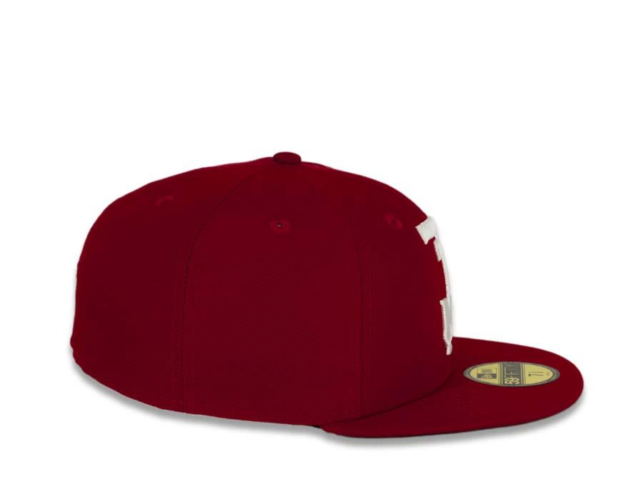 Toros de Tijuana New Era LMB 59FIFTY 5950 Fitted Cap Hat Red Crown/Visor White "TJ" Logo