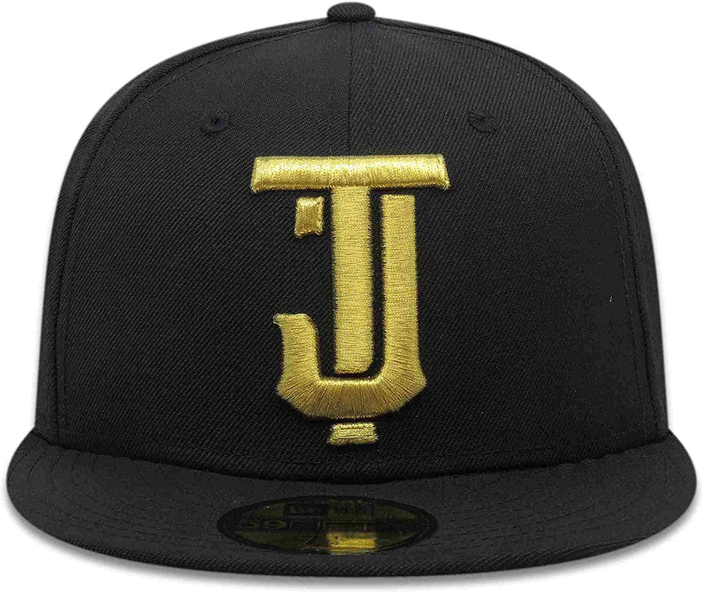 Tijuana Toros Mexican Baseball League LMB Fitted Cap Hat Black Crown/Visor Metallic Gold Logo