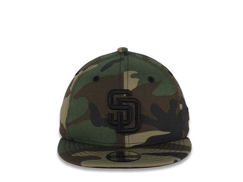(Youth) San Diego Padres New Era MLB 9FIFTY 950 Kid Snapback Cap Hat Camo Crown/Visor Black Logo