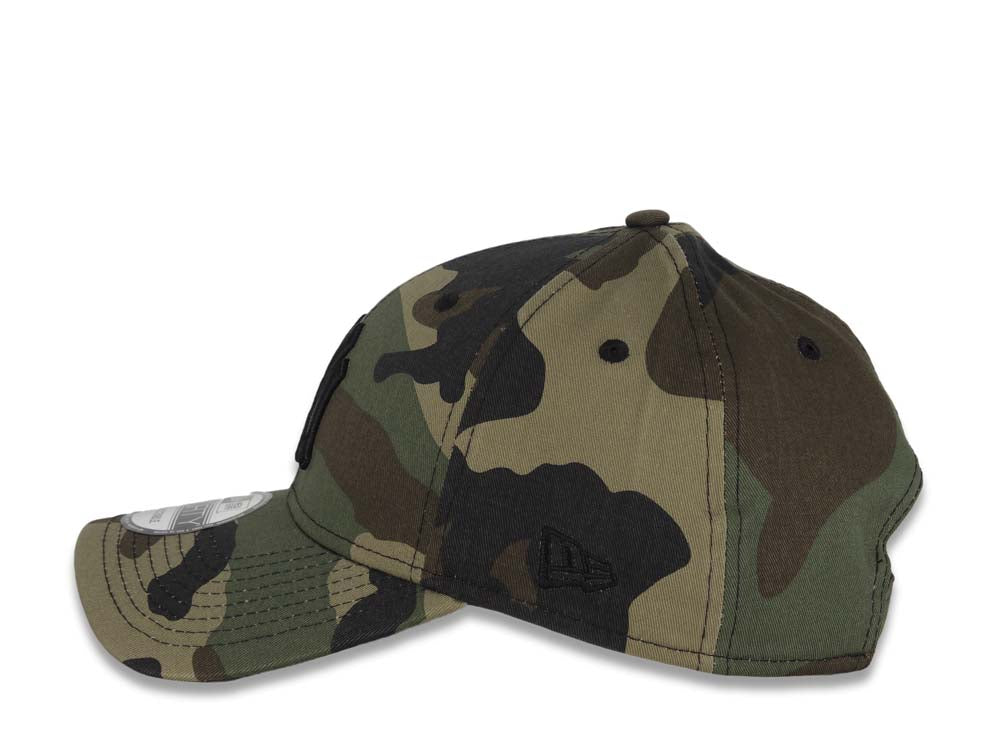 New York Yankees New Era MLB 9FORTY 940 Adjustable Cap Hat Camo Crown/Visor Black Logo Black UV