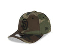 San Diego Padres New Era MLB 9FORTY 940 Adjustable Cap Hat Camo Crown/Visor Black Logo