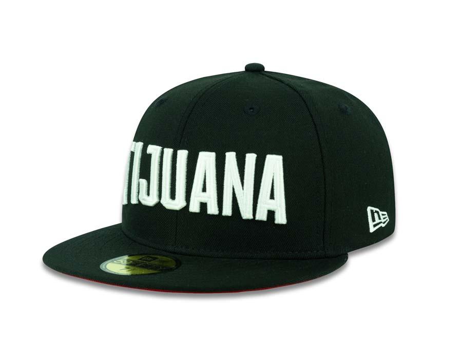 Toros de Tijuana New Era LMB 59FIFTY 5950 Fitted Cap Hat Black Crown/Visor White "TIJUANA" Logo