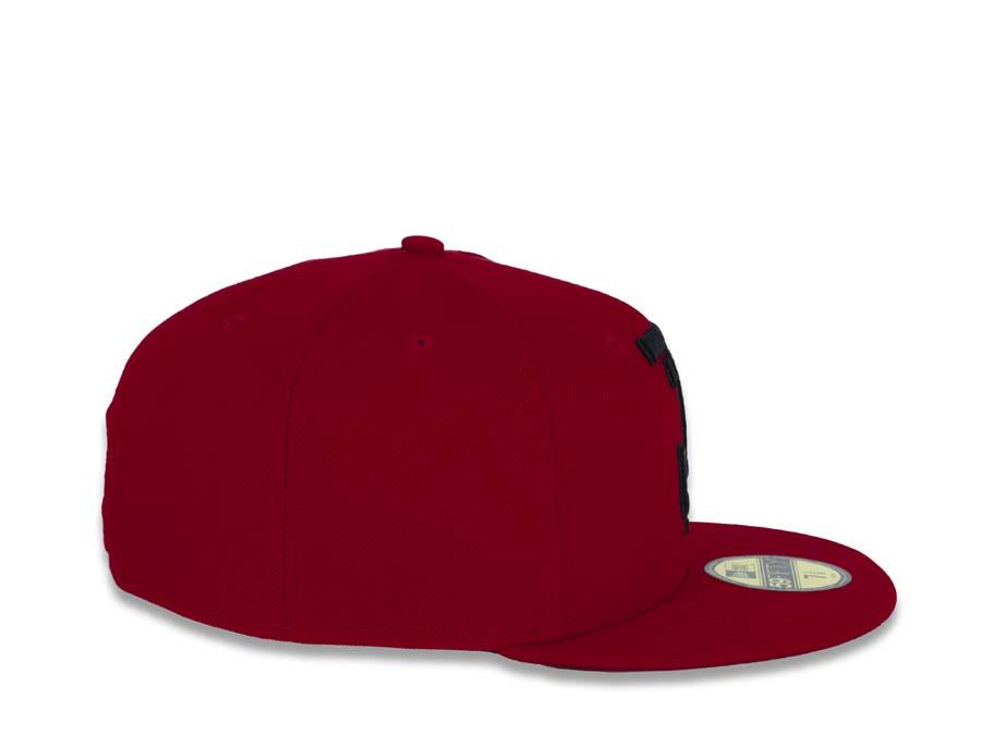 Tijuana Toros New Era LMB 59FIFTY 5950 Fitted Cap Hat Red Crown/Visor Black ??úTJ??Ñ Logo