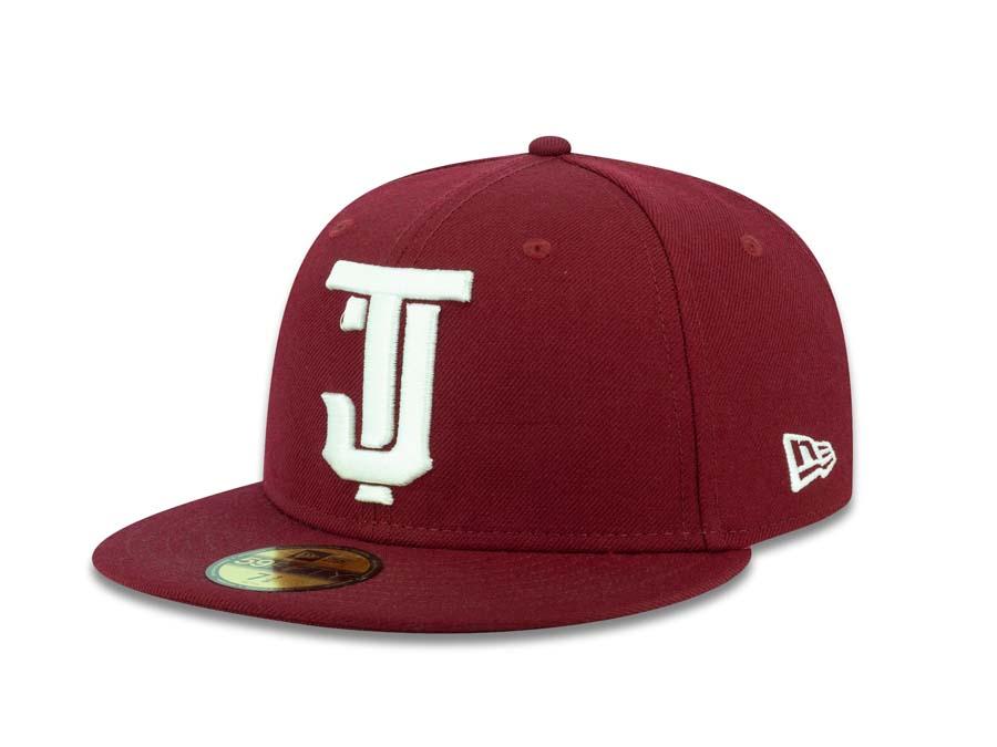 Tijuana Toros New Era LMB 59FIFTY 5950 Fitted Cap Hat Maroon Crown/Visor White TJ Logo