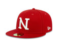 Navojoa Mayos New Era 59FIFTY 5950 Fitted Cap Hat Red Crown/Visor White Logo