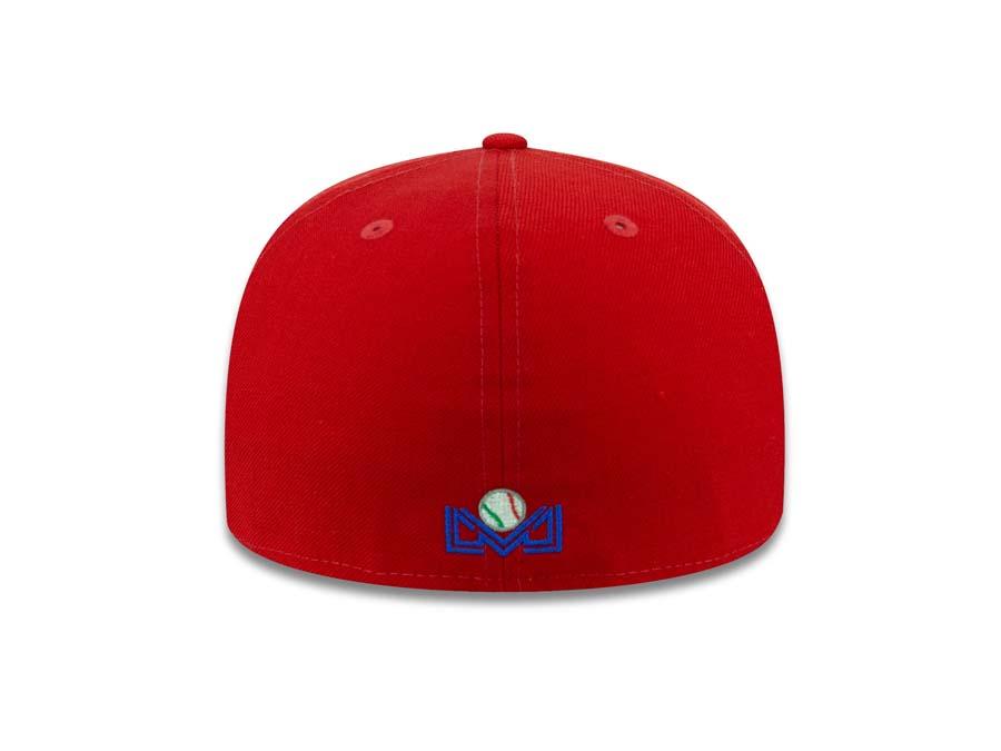 Navojoa Mayos New Era 59FIFTY 5950 Fitted Cap Hat Red Crown/Visor White Logo