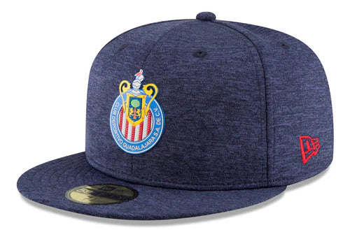 Chivas De Guadalajara New Era Liga MX 59FIFTY 5950 Fitted Cap Hat Shadow Tech Navy Blue Crown/Visor Team Color Logo