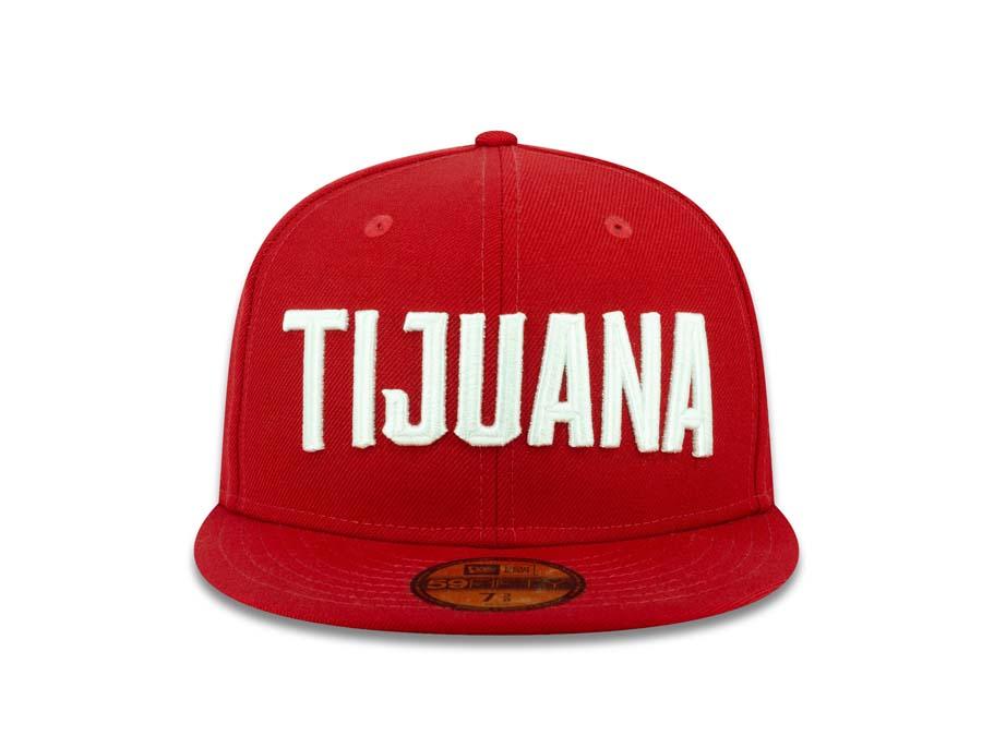 Tijuana Toros New Era LMB 59FIFTY 5950 Fitted Cap Hat Red  Crown/Visor White Text TIJUANA Logo