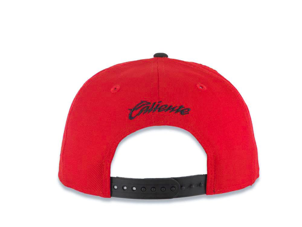 Xolos de Tijuana New Era Liga MX 9FIFTY 950 Snapback Cap Hat Red Crown Black Visor Black/White "Dog Head" Logo