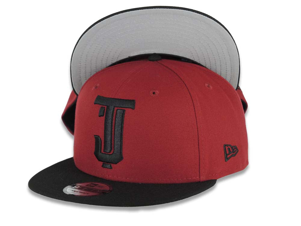 Tijuana Toros New Era LMB 9FIFTY 950 Snapback Cap Hat Cardinal Crown Black Visor Black Logo Gray UV