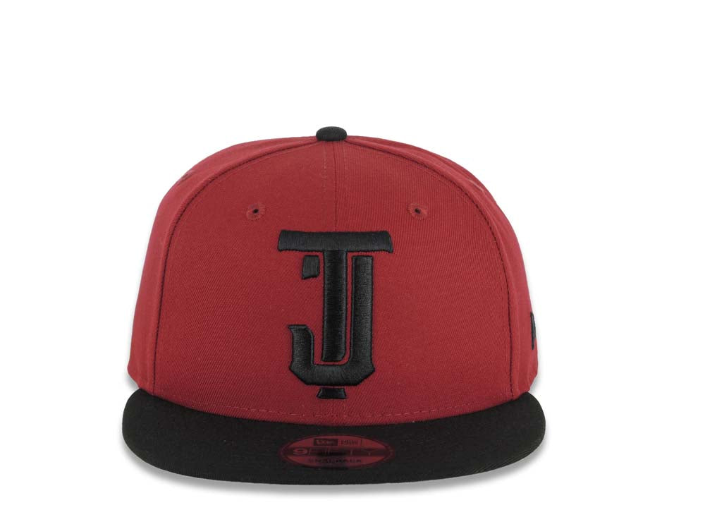Tijuana Toros New Era LMB 9FIFTY 950 Snapback Cap Hat Cardinal Crown Black Visor Black Logo Gray UV