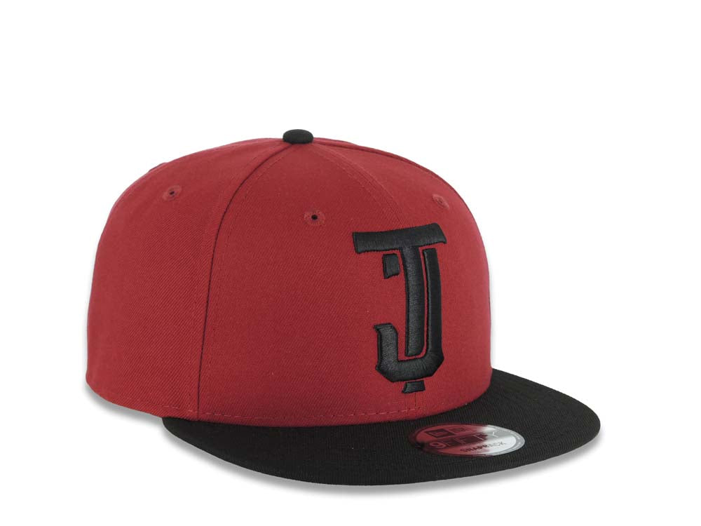 Tijuana Toros New Era LMB 9FIFTY 950 Snapback Cap Hat Cardinal Crown Black Visor Black Logo Gray UV