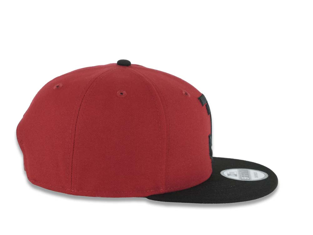 Tijuana Toros New Era LMB 9FIFTY 950 Snapback Cap Hat Cardinal Crown Black Visor Black Logo Gray UV