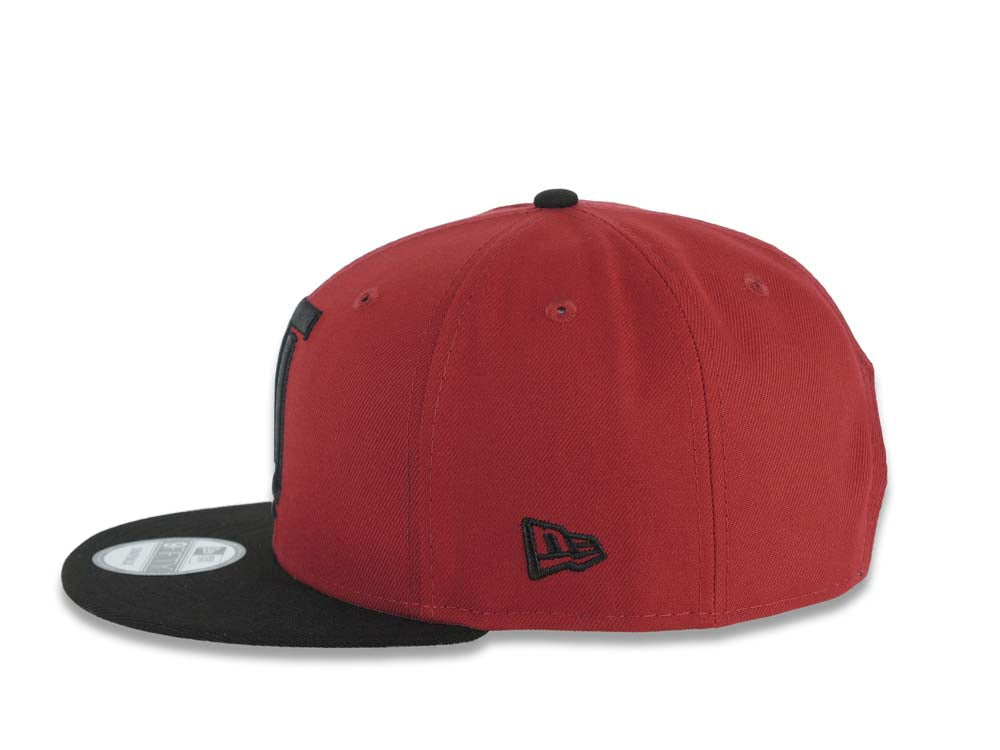 Tijuana Toros New Era LMB 9FIFTY 950 Snapback Cap Hat Cardinal Crown Black Visor Black Logo Gray UV