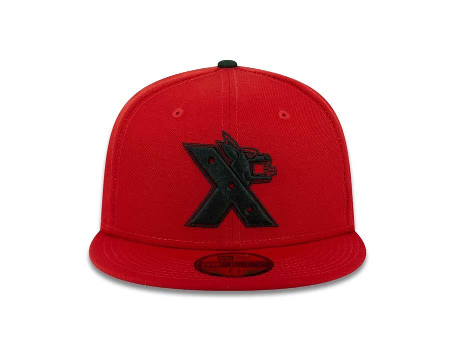 Xolos de Tijuana New Era Liga MX 59FIFTY 5950 Fitted Cap Hat Red Crown/Visor Black Logo