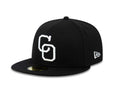 Yaquis de Obregon New Era 59FIFTY 5950 Fitted Cap Hat Black Crown/Visor White "CO" Logo