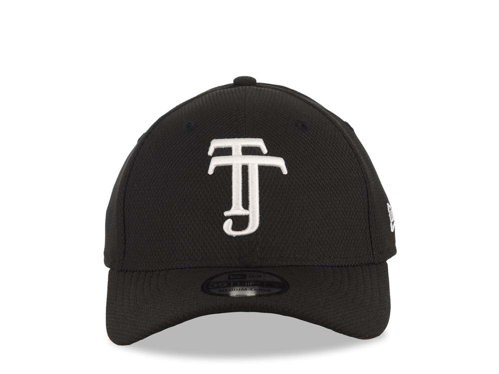 Xolos de Tijuana New Era Liga MX Flexfit Diamon Tech/Mesh Cap Hat Black Crown/Visor White Logo
