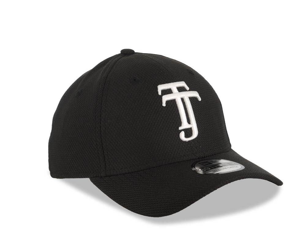 Xolos de Tijuana New Era Liga MX Flexfit Diamon Tech/Mesh Cap Hat Black Crown/Visor White Logo