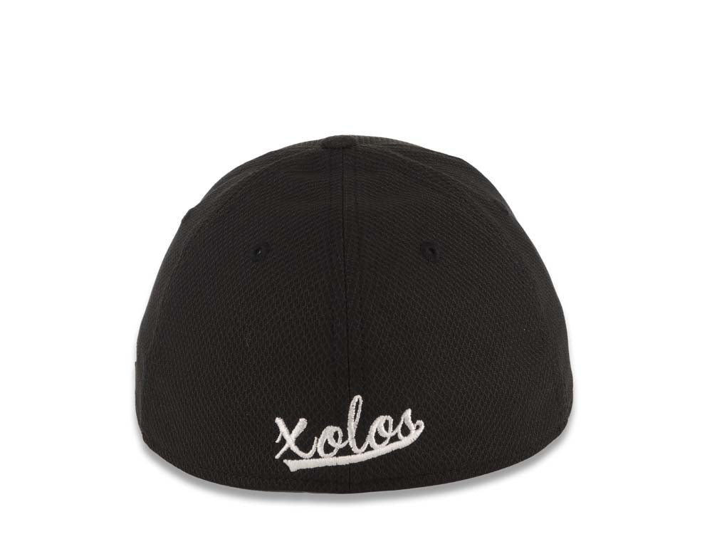 Xolos de Tijuana New Era Liga MX Flexfit Diamon Tech/Mesh Cap Hat Black Crown/Visor White Logo