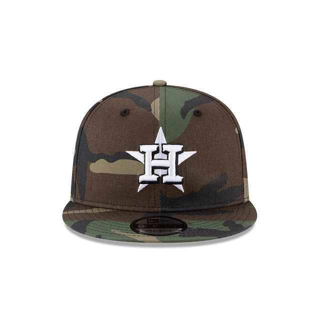 Houston Astros New Era MLB 9FIFTY 950 Snapback Cap Hat Camo Crown/Visor White/Black Logo