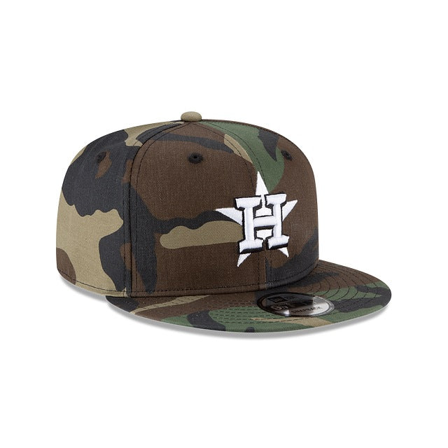 Houston Astros New Era MLB 9FIFTY 950 Snapback Cap Hat Camo Crown/Visor White/Black Logo