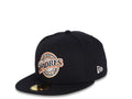 San Diego Padres New Era MLB 59FIFTY 5950 Fitted Cap Hat Navy Crown/Visor Navy/White/Orange Baseball Club Cooperstown Retro Logo