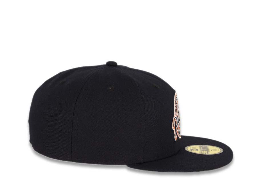 San Diego Padres New Era MLB 59FIFTY 5950 Fitted Cap Hat Navy Crown/Visor Navy/White/Orange Baseball Club Cooperstown Retro Logo
