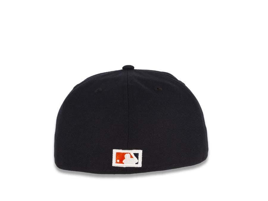 San Diego Padres New Era MLB 59FIFTY 5950 Fitted Cap Hat Navy Crown/Visor Navy/White/Orange Baseball Club Cooperstown Retro Logo