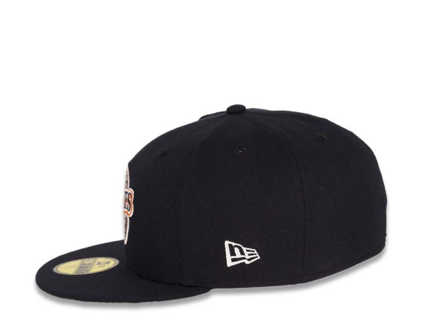 San Diego Padres New Era MLB 59FIFTY 5950 Fitted Cap Hat Navy Crown/Visor Navy/White/Orange Baseball Club Cooperstown Retro Logo