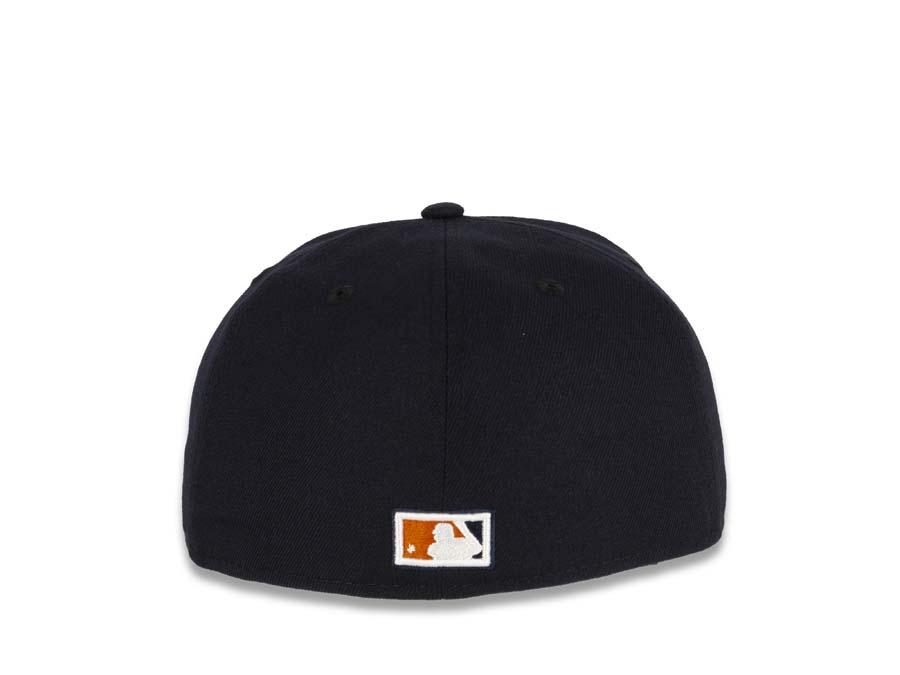 San Diego Padres New Era MLB 59Fifty 5950 Fitted Cap Hat Navy Crown/Visor Navy/White/Orange Friar Logo