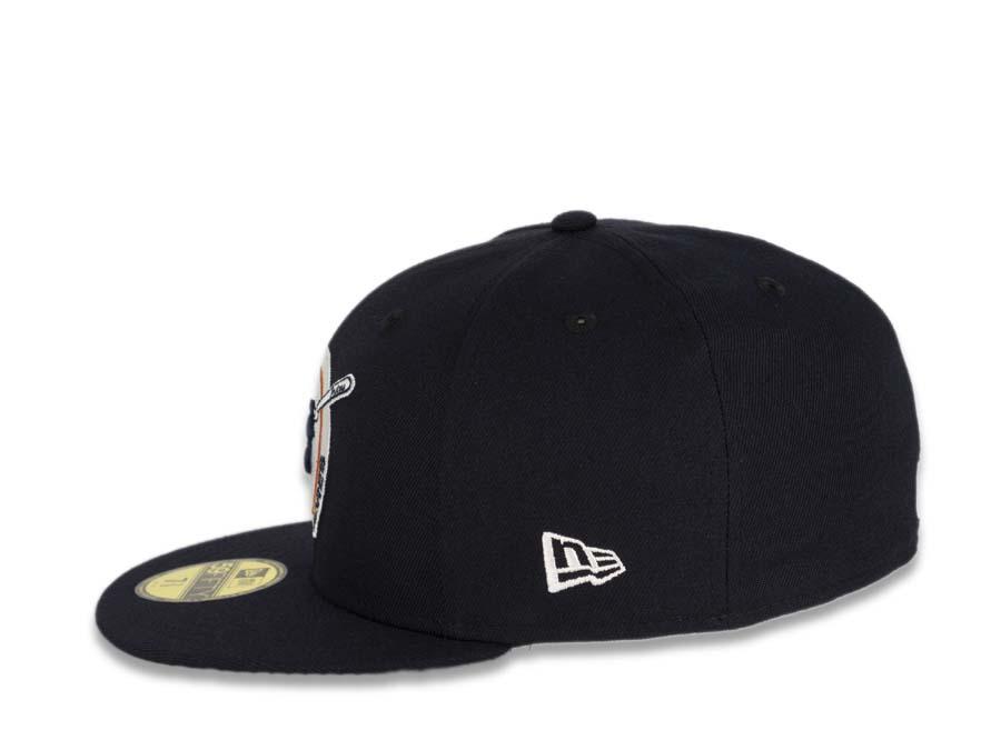 San Diego Padres New Era MLB 59Fifty 5950 Fitted Cap Hat Navy Crown/Visor Navy/White/Orange Friar Logo