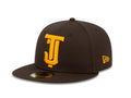 Toros de Tijuana New Era LMB 59FIFTY 5950 Fitted Cap Hat Brown Crown/Visor Yellow Logo