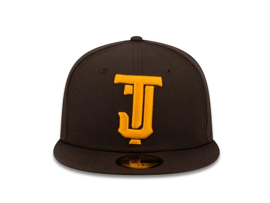 Toros de Tijuana New Era LMB 59FIFTY 5950 Fitted Cap Hat Brown Crown/Visor Yellow Logo