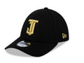 Toros de Tijuana New Era LMB 9FORTY 940 Adjustable Cap Hat Black Crown/Visor Metallic Gold Logo