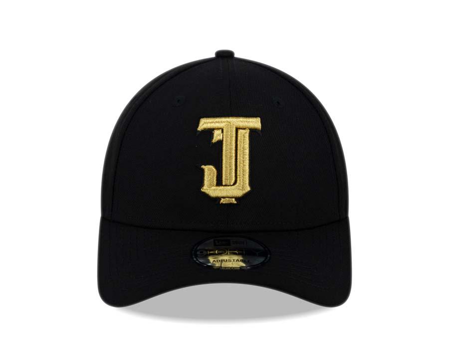 Toros de Tijuana New Era LMB 9FORTY 940 Adjustable Cap Hat Black Crown/Visor Metallic Gold Logo