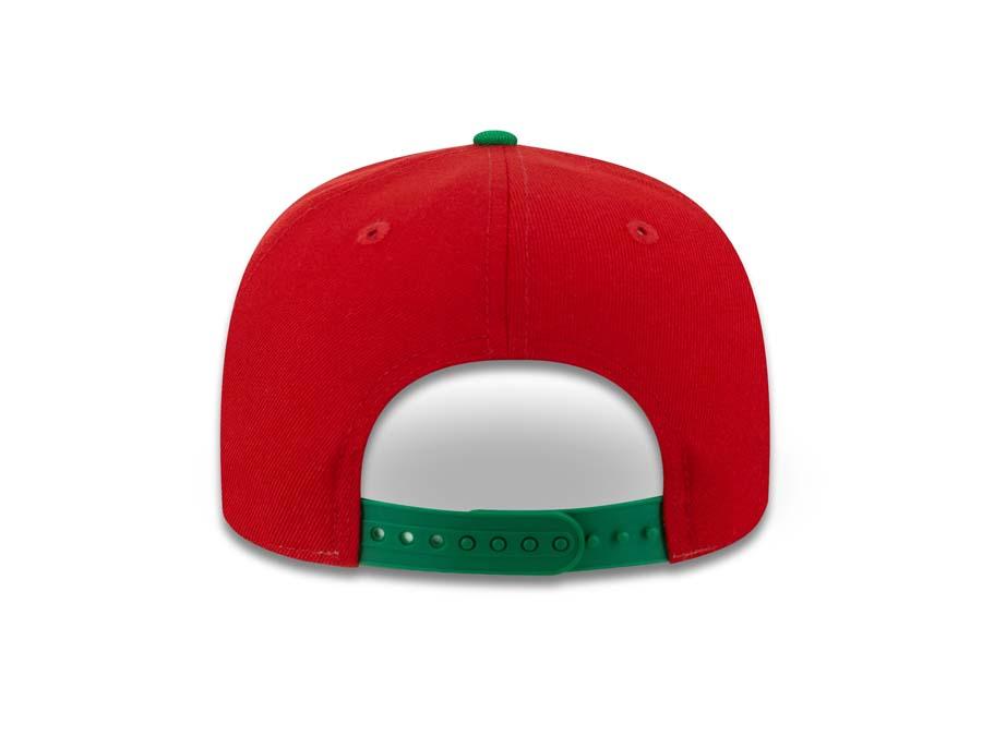 Mexico Carribean Serie New Era 9FIFTY 950 Snapback Cap Hat Red Crown Green Visor White/Green Logo Flag Side Patch