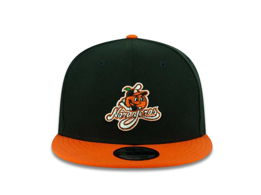 Naranjeros de Hermosillo New Era 9FIFTY 950 Snapback Cap Hat Black Crown Orange Visor