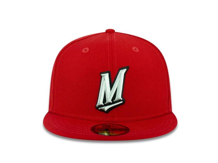 Venados de Mazatlan New Era 59FIFTY 5950 Fitted Cap Hat Red Crown/Visor White/Black Logo